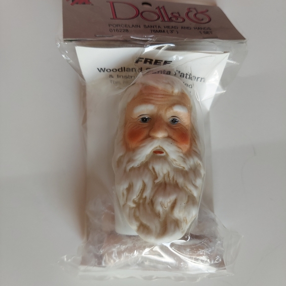 Mangelsen Vintage Porcelain SANTA Head & Hands Set 3" New -inOriginal Pa… - Picture 2 of 7